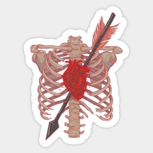 Arrow through the heart Sticker